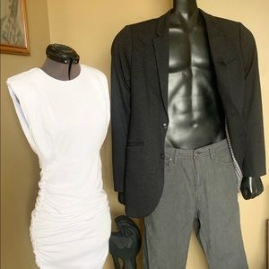 Elegant White Ruched Knit Dress by Forever 21